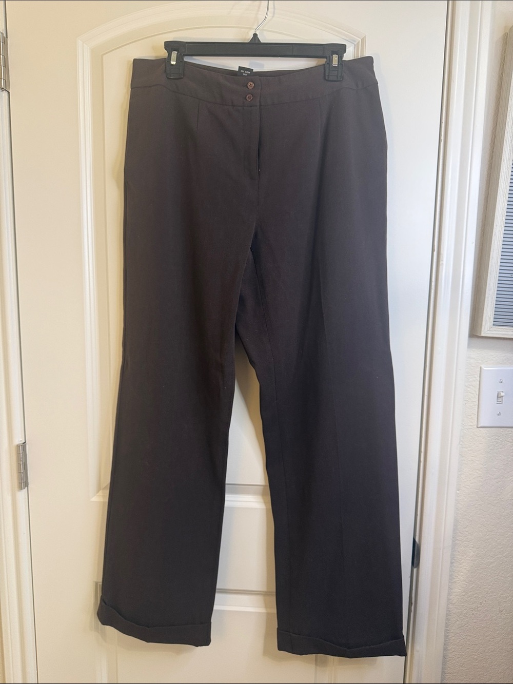 Grace Essentials Wide-Leg Pants in Dark Brown
